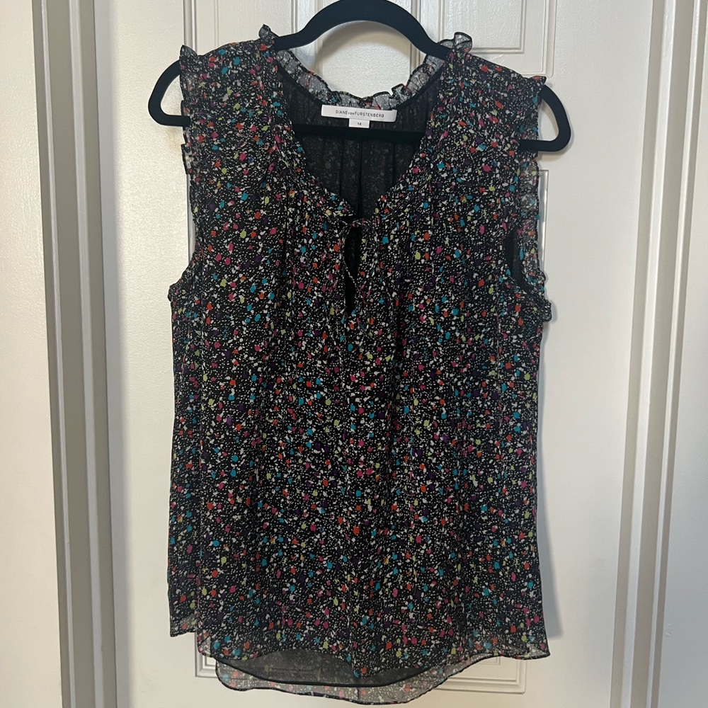 DVF sleeveless blouse